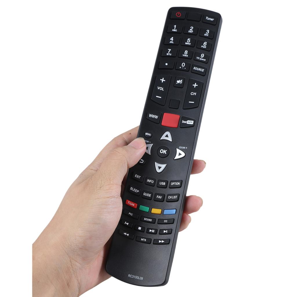 Replacement Remote Control Compatible for TCL RC3100L09 TV Controller Ergonomic Design Quick Response Long Ranges
