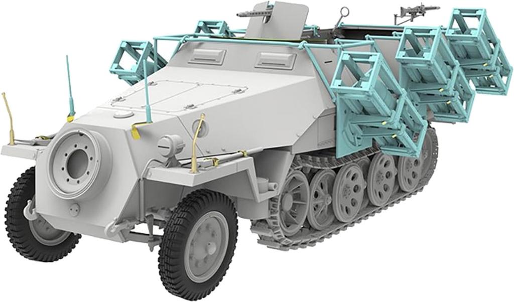 Modelos Boneco de Neve Escala Veículo Blindado de Transporte de Pessoal Alemão Sdkfz com Foguete Plástico SP358004 1/35 251/1D Suporte 28/32cm, Modelo, (Veículo militar)