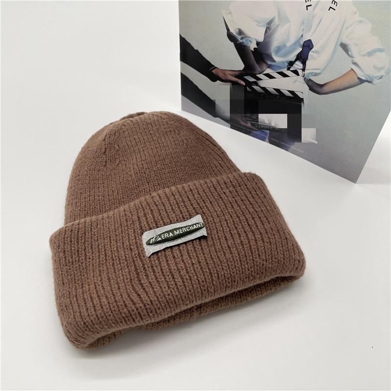 Women's Autumn and Winter Casual Versatile Thickened Ear Protection Bike Warm Small Label Knitted Hat Couple Korean Style Trend