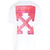 Off-White Marker Red Arrows Oversized Tee White Men Streetwear OMAA038E20JER0020125