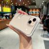 For iPhone 15 Clear Case Anti-Fall TPU+TPE+PC Hybrid Glitter Frame Phone Cover