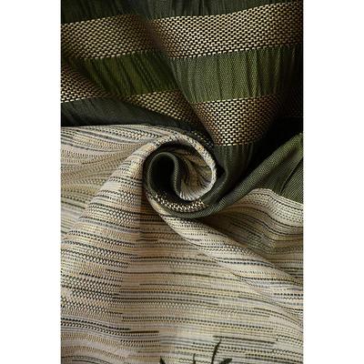 2 Piece Jute Blackout Heavy Jacquard Tree Curtains , Green
