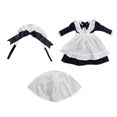 Rakulifey Blythe Doll Clothes, Neo Blythe Outfit Set, One-piece Dress, Maid Outfit, Dress, Clothing, Obitsu 24 Compatible, 4-piece Set