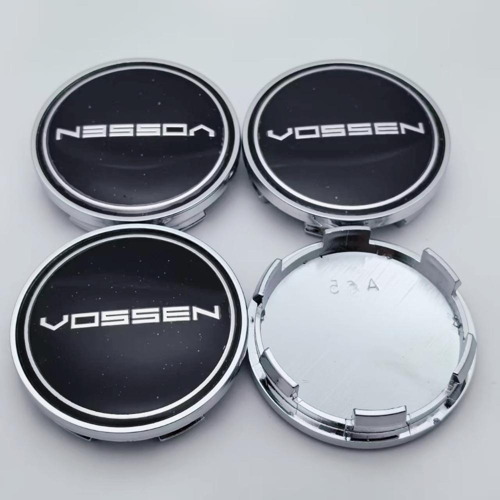 4 Stück 65MM Clips 59MM Vossen Logo Emblem Auto Radnabendeckel Räder Nabenkappe Felge Radkappen Staubschutz Ersatz Auto Zubehör