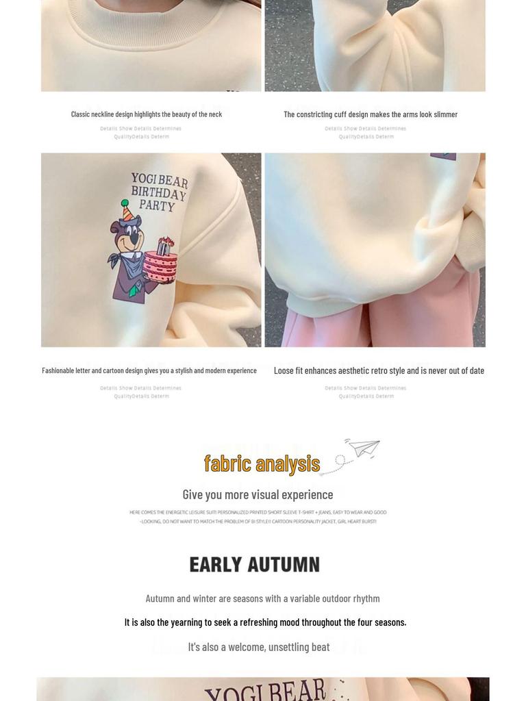 2025 Korean-Style Girls' Cartoon Bear Hoodie: Stylish Autumn/Winter Velvet Top