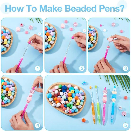 Craftdady 9 pcs Beadable Mechanical Pencil 9.5 mm Beadable Pencils Mini Mechanical Drawing Pencils for Writing Drawing Sketching DIY Crafting