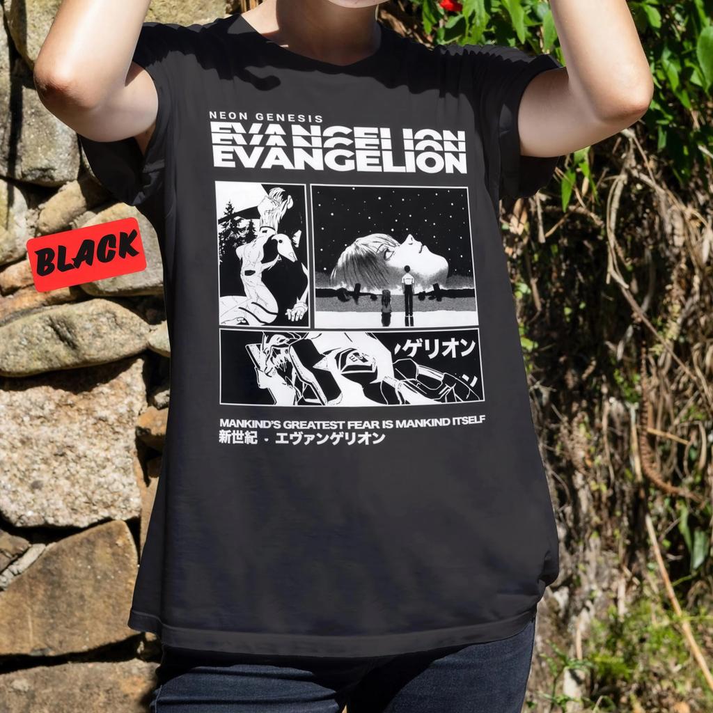 2026 Neon Genesis Evangelion Tshirt Eva Unit 01 Japanese Anime Tshirt Parentchild Unisex Women Summer Crew Neck Cotton Y2K Tee