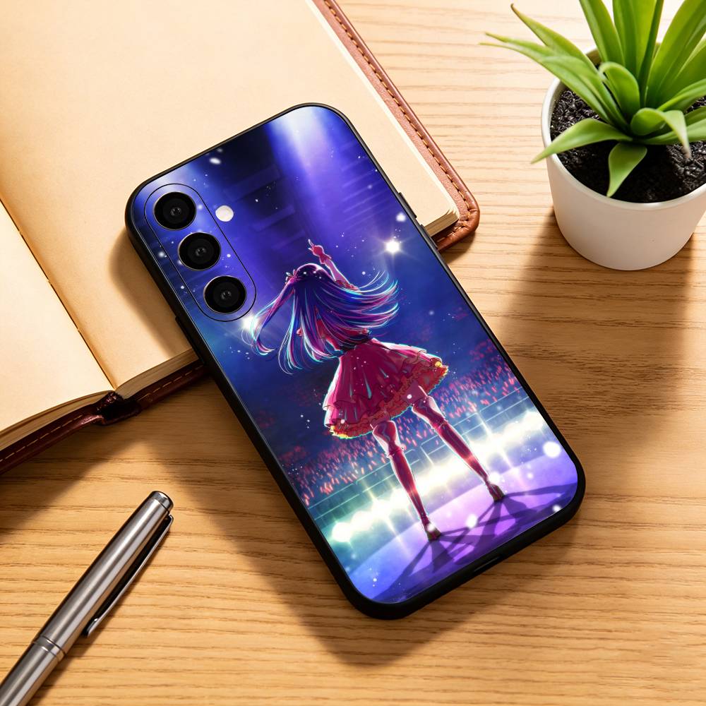 

Oshi No Ko AI-Anime C-Cute Phone Case For Samsung Galaxy A73,A72,A71,A70,A53,A52,A51,Soft Silicone Black Cover Samsung a70