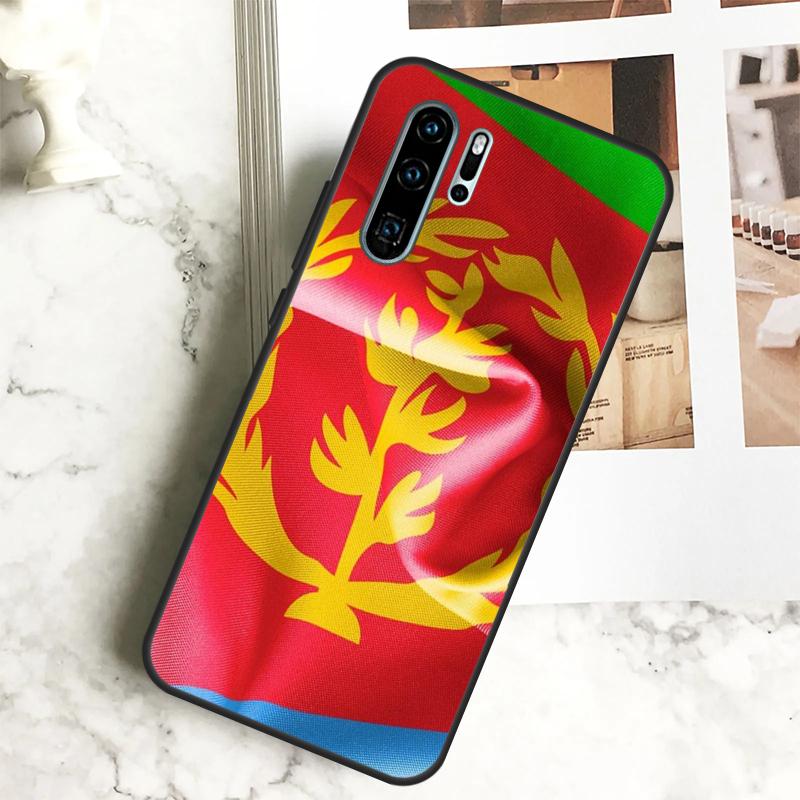 Eritrea Flag For Huawei Nova 12i 12s 11i 8i Y73 Y72 Y61 Y91 Y90 Y70 Y60 9 10 SE P30 P40 Lite P60 Pro Case