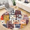 1pc Dogs Pets Office Round Area Rug, Indoor Mat Suitable ForOffice, Under Office Chairs Bedroom Living Room Home Decor, Room Deco, n45