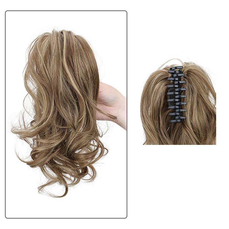 

Синтетический короткий кудрявый парик хвостик заколка-краб в хвост наращивание волос милый парик для женщин синтетический хвостик