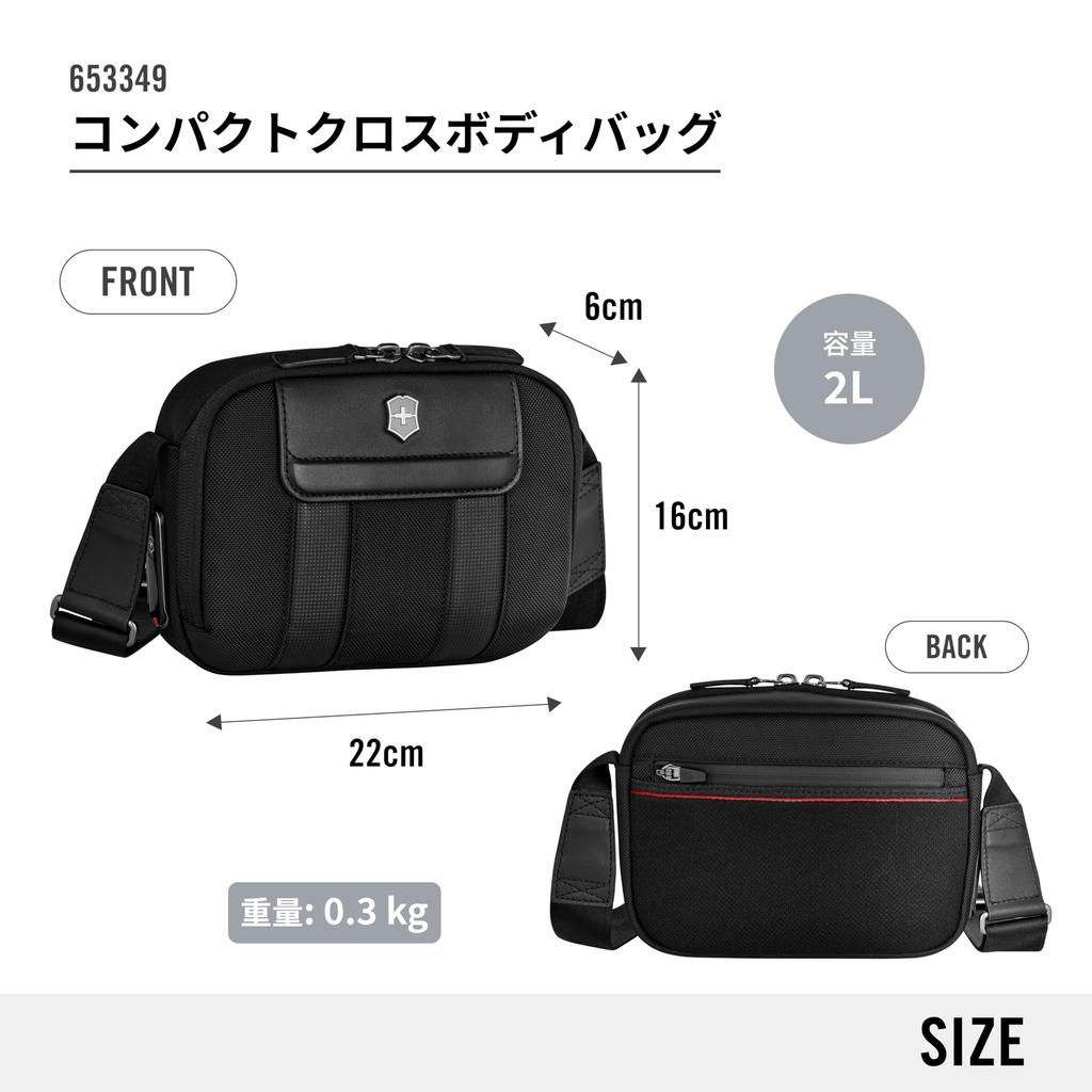 Victorinox Architecture Urban2 Compact Crossbody Bag with Sound Pocket for Earphones, Shoulder Bag, Shoulder Strap, Compartment, Multi-Tool Handle,