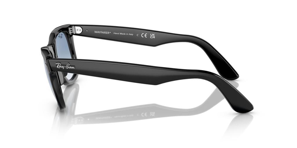 Ray-Ban RB2140F 901/3F 52 WAYFARER LIGHT COLORS Sunglasses - Black / Clear Gradient Blue Glass Lenses