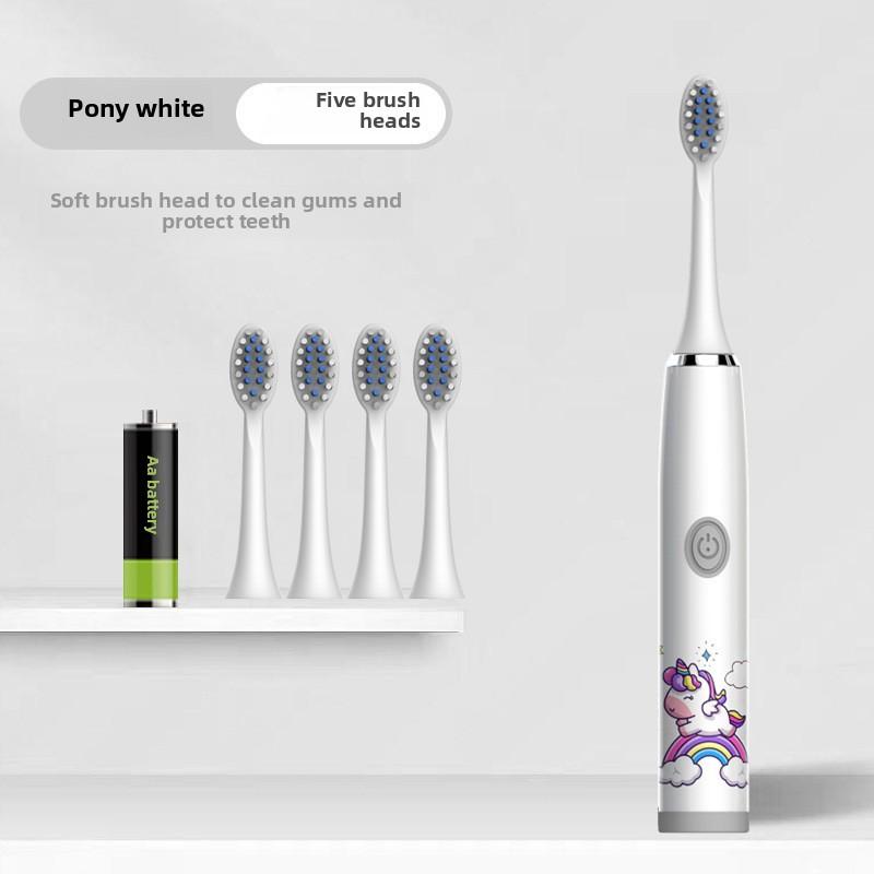 Children's Electric Toothbrush Cartoon Soft Hair IP7 Waterproof Sonic Automatic Ten Thousand Hair Brush U-shaped Toothbrush