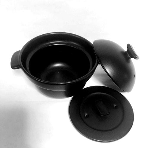 Banko Ware Rice Cooker, 1-cup Capacity, Earthenware Pot with Double Lid, Microwave Safe