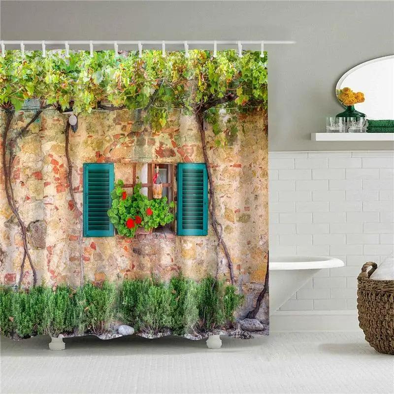 Hoge Kwaliteit Wasbaar Douchegordijn Natuurlandschap 3D Waterdichte Stof Badkamer Decor Groot 240X180 Bedrukt Douchegordijn
