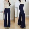 Navy Blue Micro-pull Sweatpants Women's New High-waisted Thin Small Casual Spring and Autumn Drape Yoga Bell Pants