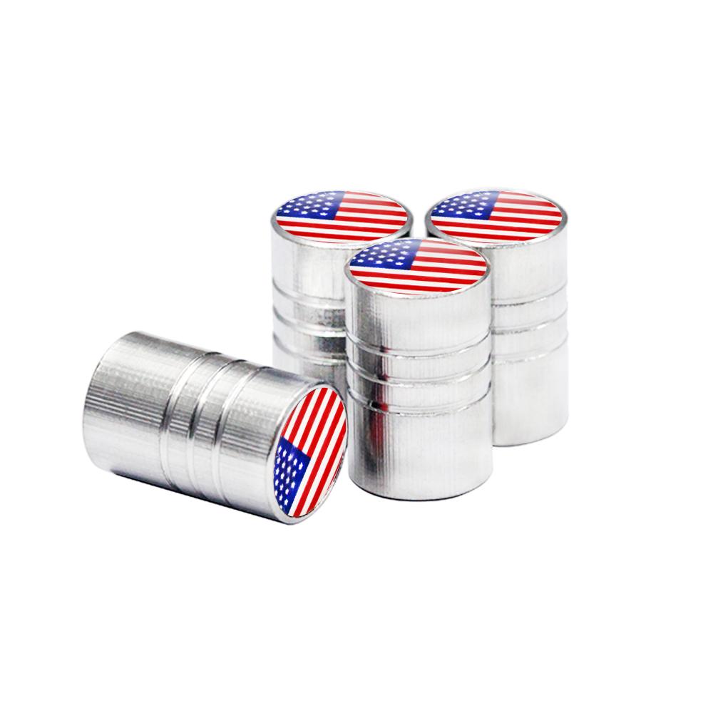 For Ford GMC Chevrolet 4PCS US Flag Car Wheel Air Cover Dust Proof For Chevy Cadillac Buick Car Air Valve Stem Caps