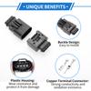 VekAuto Compatible 4 Pin Ignition Coil Connector Plug Kit Waterproof