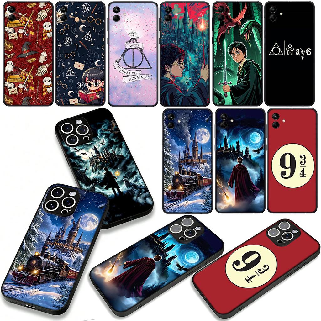 Art Owl Harries Wand Potters Cover Phone Case for Samsung Galaxy S25 S23 S22 S24 FE Ultra Plus A56 A05 A06 A15 A16 A57 S7 Edge
