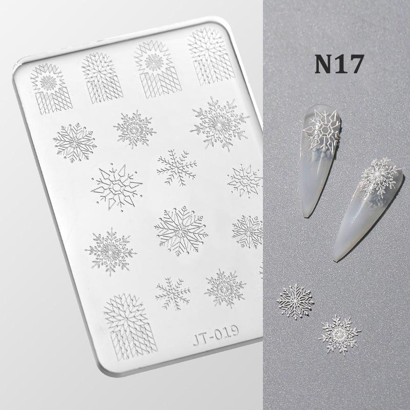 

1 шт. Зеркальный узор Цветок Сердце Бантик Звезда Снежинка Аксессуар для ногтей Маникюр Силиконовая форма для резьбы Шаблон DIY N17