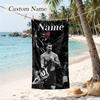 Zlatan Custom Name Printed Beach Towel Personalized Soft Towel For Swimming Beach Travel
