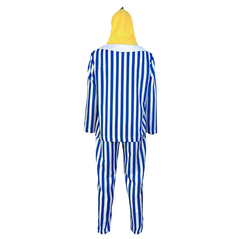 Outfit Cosplay Halloween Unisex Pajamas Banana Man Game Role Play Show Stage