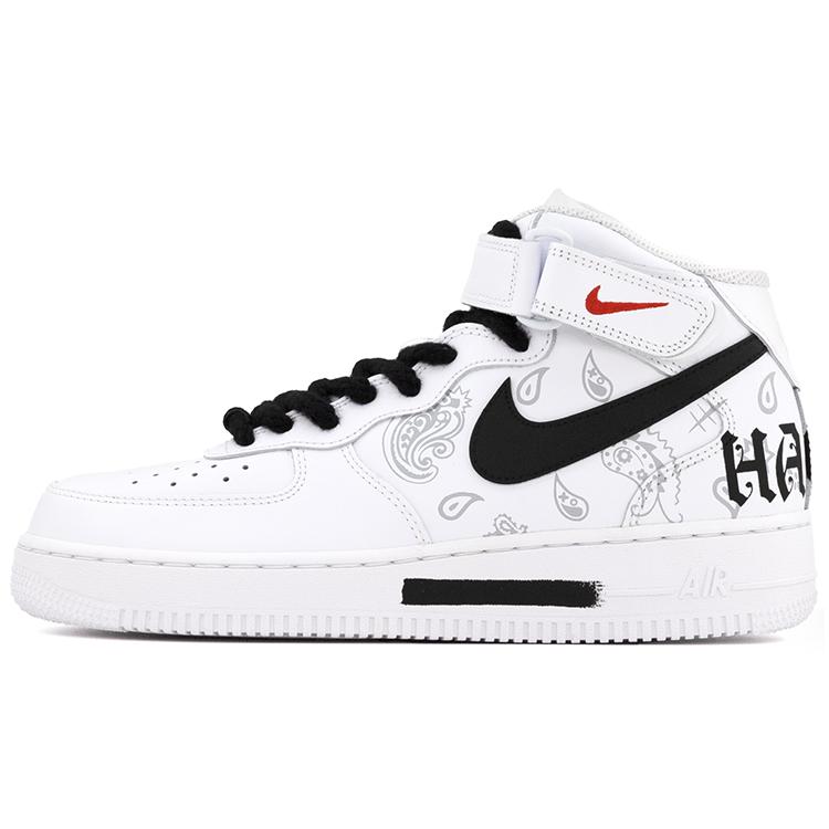 Nike Air Force 1 Mid top Skateboard Shoes Men's Black White CW2289-111(team-A)-Random packaging bags