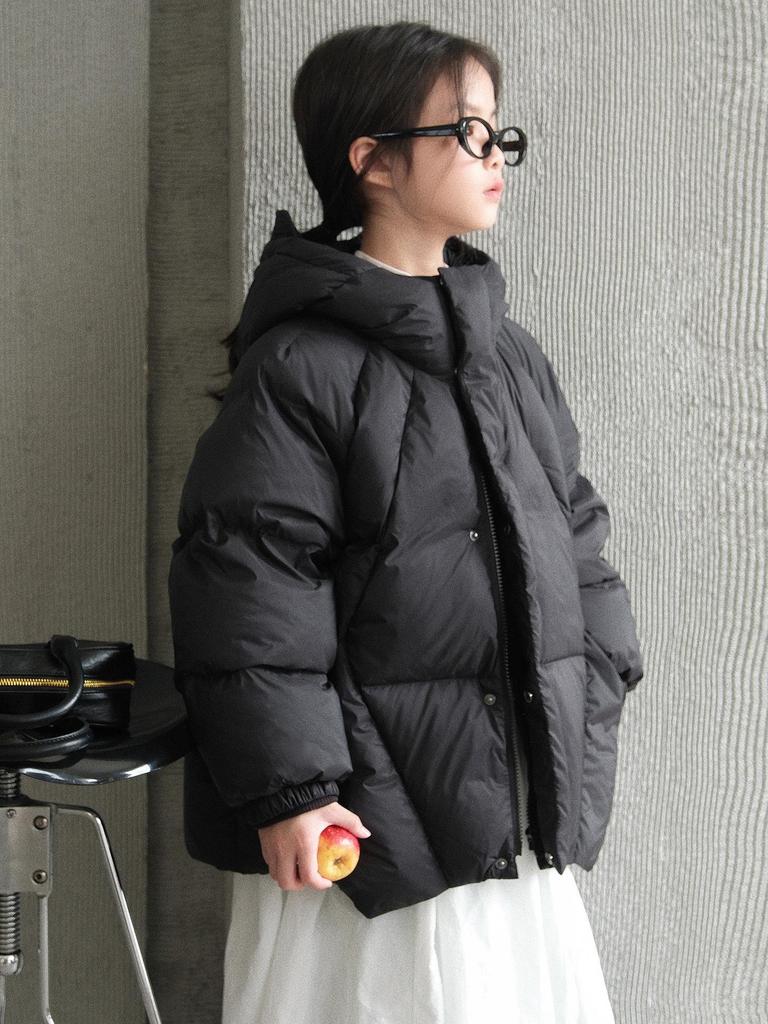 2025 Winter Hooded Down Jacket for Girls - 90% Down, Medium & Large Sizes, Children’s New Style