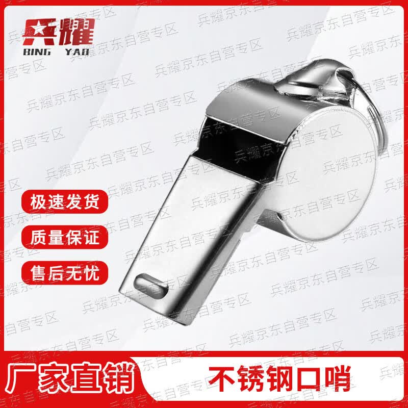 Stainless Steel Emergency Whistle with Lanyard