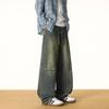 Men's American-Style Cowboy Jeans: Loose, Wide-Leg, Straight-Fit, Casual Long Pants for Spring and Autumn 2026.