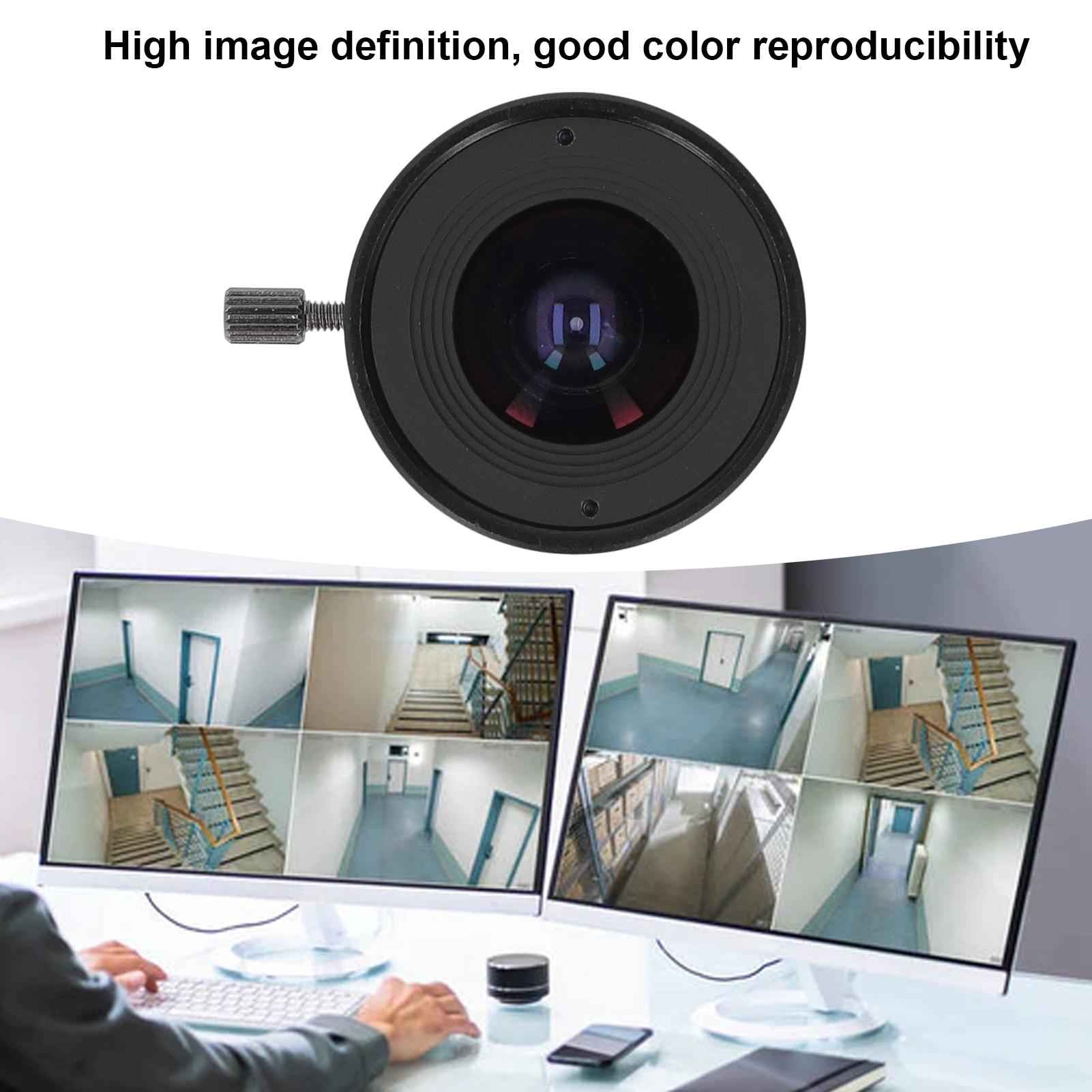 IP Camera Lens 2.1mm 3MP CS Mount Lens Wide Angle CCTV Camera Lens Aluminum Alloy for Home Security Cameras Security Camera Lens
