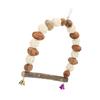 Bird Chewing Swing Wooden Pecans Rattan   Hanging  S Perch with Bells for Cockatiel Lovebird