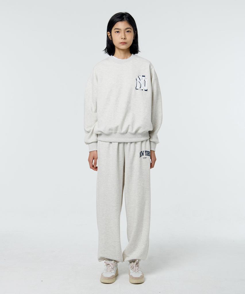 PAPERBOY [Set] Ny Simple Logo Wide Jogger Set 4 Colors
