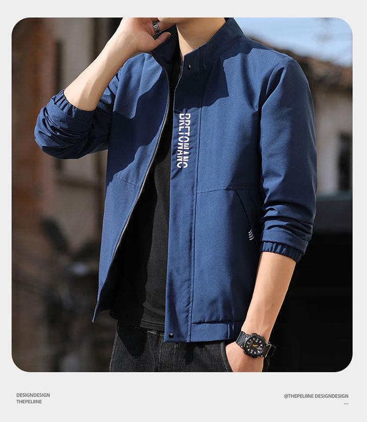 Spring 2023 Men's Trendy Korean-Style Stand Collar Casual Jacket