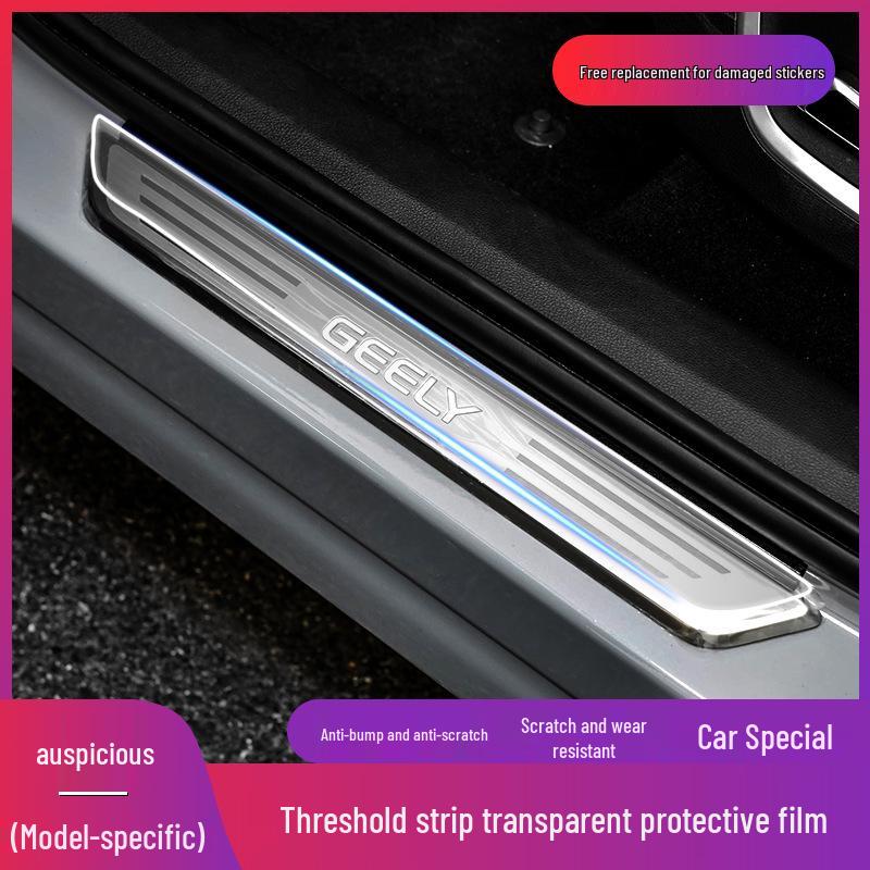 Geely Xingyue/Xingyue L/S Vítací pedál TPU Ochranná fólie Proti poškrábání Prahová lišta Dveří Průhledný kryt