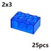 MOC Transparent Thick Building Blocks 1x1 1x2 2x2 2x4 Dots Clear Brick Figures Educational Creative Toy for Kid Compatible Brand