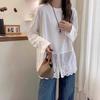 2024 Ribbed Velvet Long Sleeve T-Shirt - Korean Style Women's Spring/Autumn Top