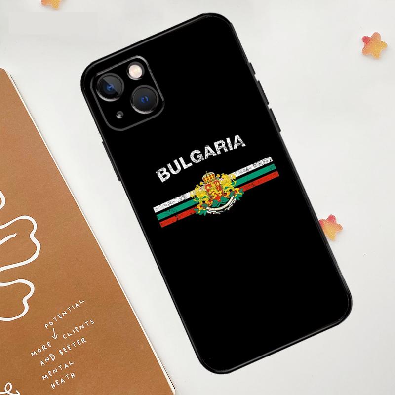 

Bulgaria Flag Passport Map Case For iPhone 13 12 11 14 15 16 Pro Max Mini XR XS X Plus Silicone Bumper Cover Capa iPhone XR