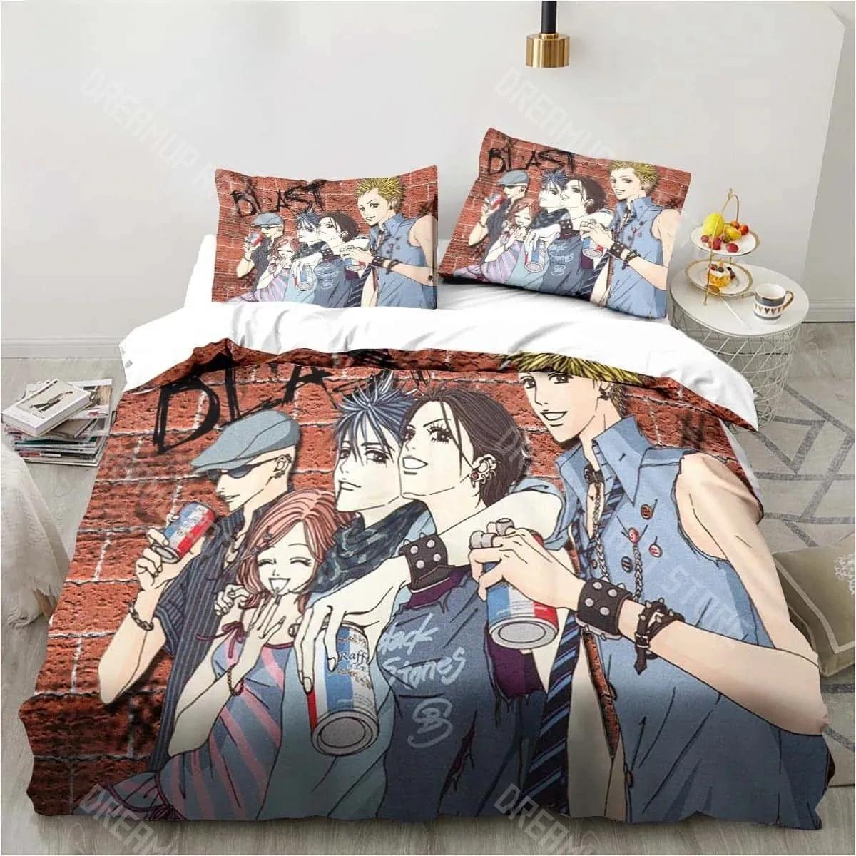 

Cozy Modern Single Twin Full Queen King 3D Print Cartoons Black Stone NANA Manga Size Bed Adult Kid Bedroom Sets Quilt Comforter (quilt)-EU Single(135*200cm)3pcs