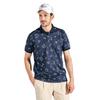 Munsingwear MG5SHS34M Short Sleeve Golf NV00 Men's Shirt, Collared, All-Over Print, Moisture-Wicking, Quick-Drying, Stretch, Shirt, Navy,