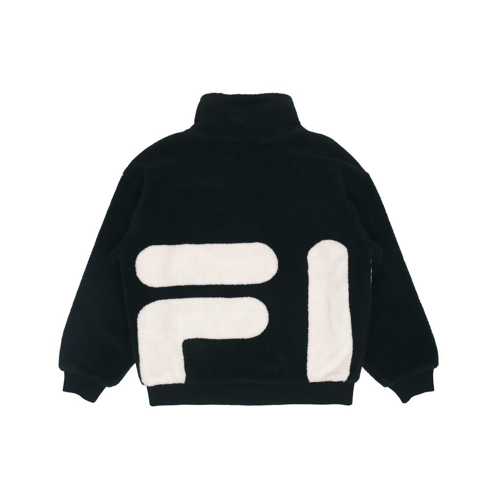 FILA Faux Lamb Wool Logo Sports Casual Jacket Men Jacket Black F51M148926FBK