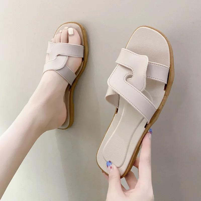 Damen Sommer Pantoletten Weiche Anti-Rutsch-Sohle Leichte Hausschuhe Damen Strand Gehen