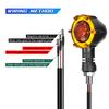 Motorcycle LED Turn Signals Lights Amber Flasher Blinker Lamps Retro Dual-Color Turn Signal Light 12V 10mm Moto Indicator Lamp