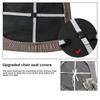 Jacquard Waterproof Stretch Chair Seat Cover Removable Elastic Upholstered Dining Chair Cushion Slipcovers Washable Seat Covers
