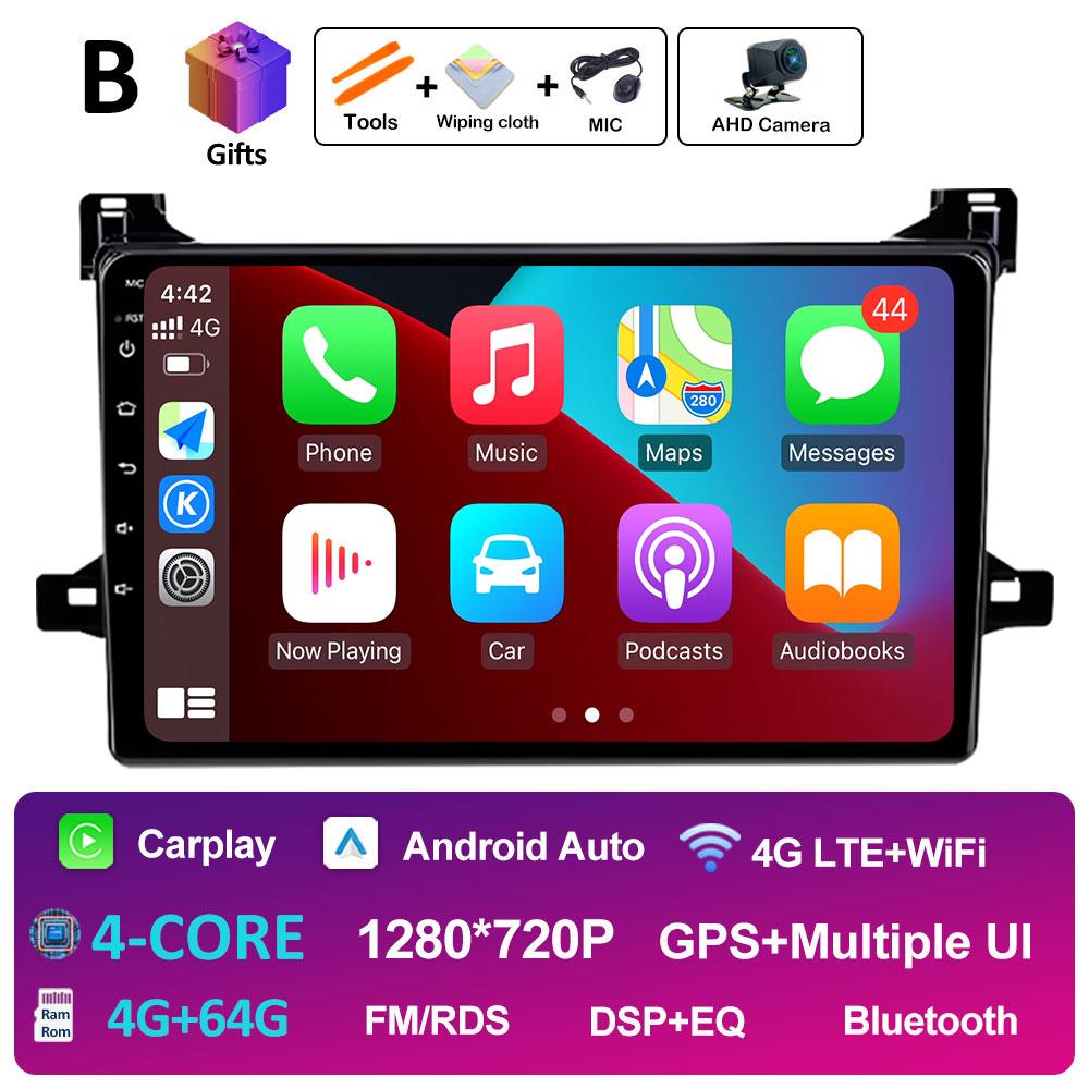 Bluetooth Car Video Radio Player For Toyota Prius XW50 2015 2016 2017 2018 2019 2020 Cooling Fan DSP Stereo Autoradio Head Unit