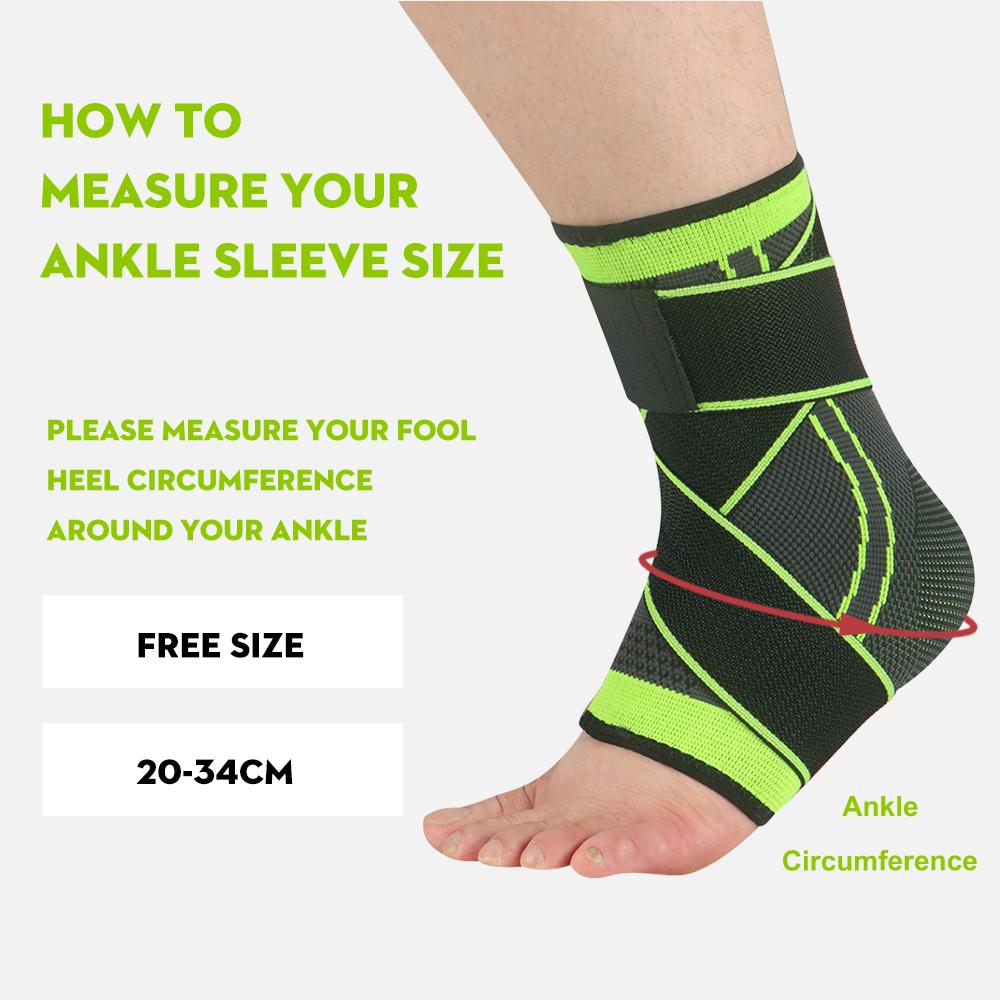 1PC 3D Pressurized Bandage Ankle Support Wrist Sports Gym Badminton Ankle Brace Protector Foot Strap Sleeves Belt Elastic