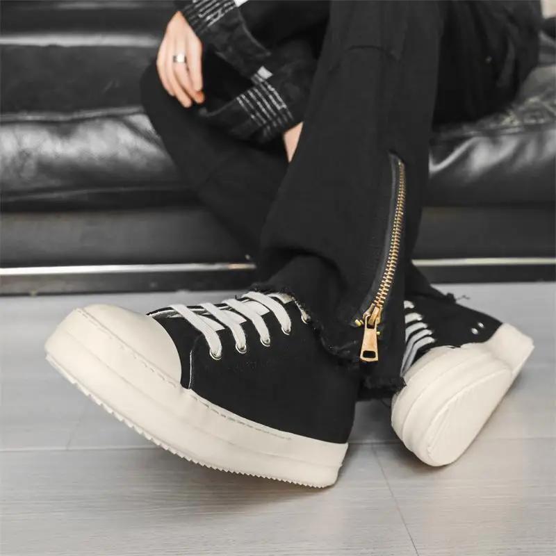 2025 Nuove Scarpe di Tela di Nicchia da Strada per Coppie Sneakers da Uomo Casual Fondo Spesso Scarpe da Uomo X189 Suola in Poliuretano Tomaia in Gomma
