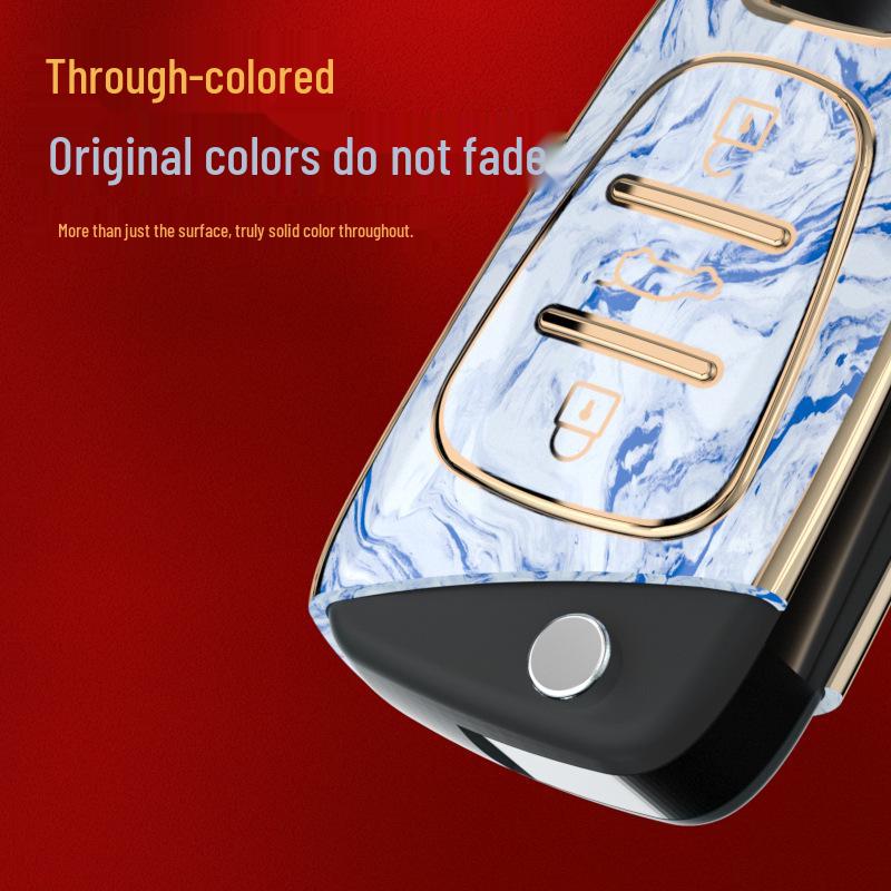 Stilvolle TPU Autoschlüsselhülle für Sonata, ix35, Elantra - Vollständig faltbarer Schutz