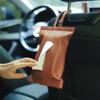 Luxury Genuine Leather Car Tissue Box Holder